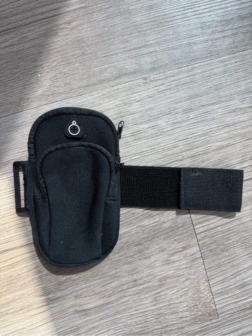 Universal Black Running Sports Armband Phone Holder Zip Workout Pouch